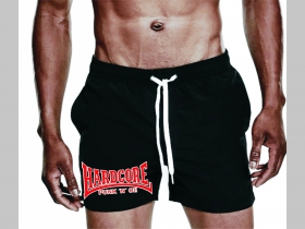 Hardcore Punk n Oi!l - plavkov&eacute; p&aacute;nske kraťasy s pohodlnou gumou v p&aacute;se a &scaron;n&uacute;rkou na dotiahnutie vhodn&eacute; aj ako klasick&eacute; kraťasy na voľn&yacute; čas